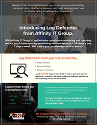 Affinity Log Defender Flyer